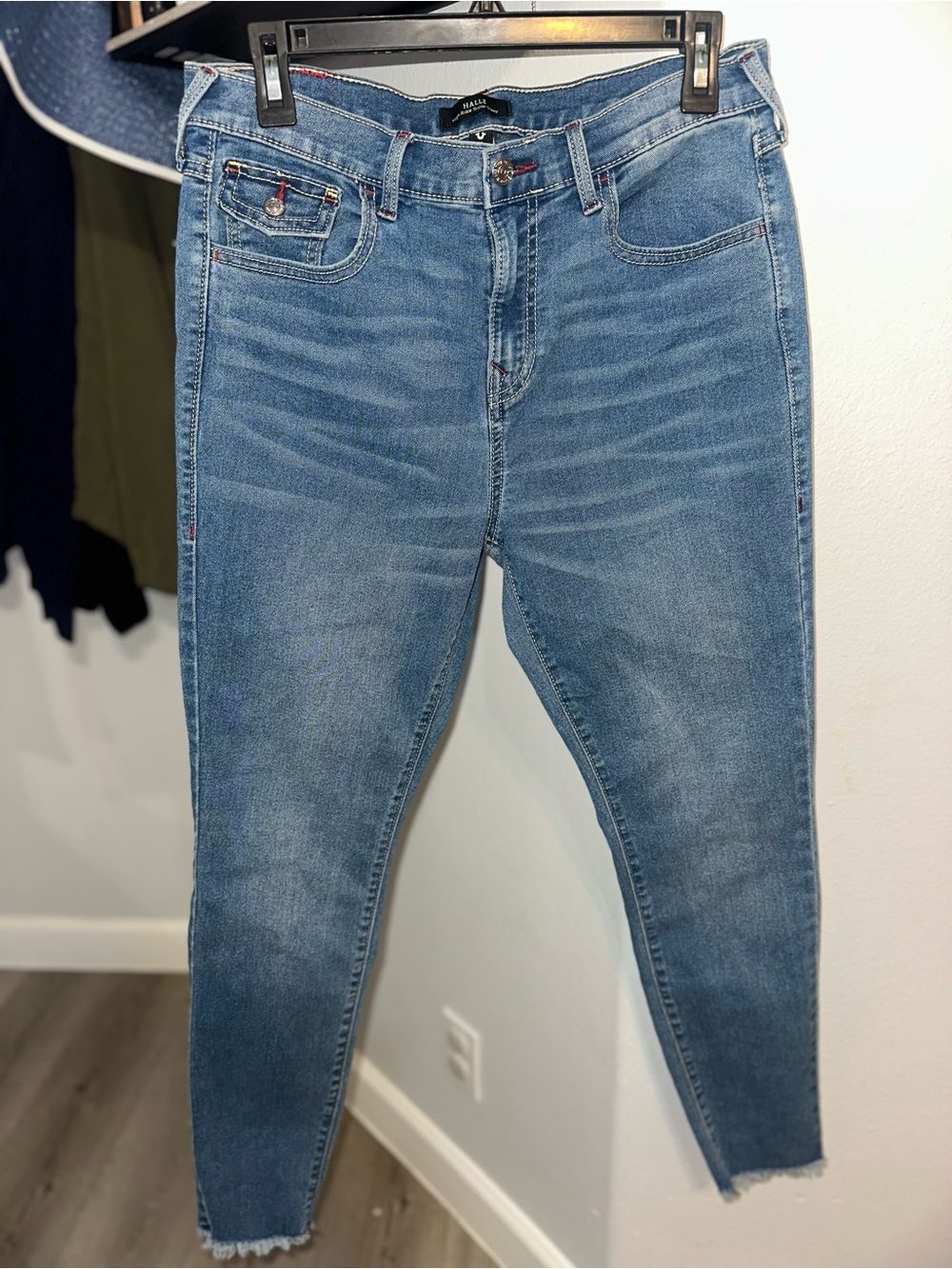 True Religion Women’s Halle High-Rise Skinny Blue Jeans
